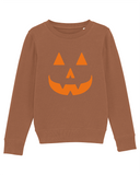 🎃 KINDERMEER Halloween-Sweatshirt orangener Druck – kleiner Grusel, große Gemütlichkeit!