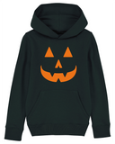🎃 KINDERMEER Halloween-Hoodie orangenem Druck – kleiner Grusel, große Gemütlichkeit!